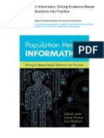 Population Health Informatics: Driving Evidence-Based Solutions Into Practice. ISBN 128410396X, 978-1284103960