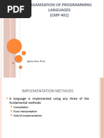 Organisation of Programming Languages III