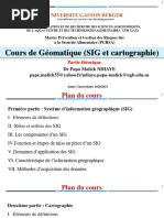 Géomatique (SIG Et Cartographie) - Master PGRSA - UGB - 2021 - Théorie