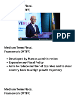 Medium Term Fiscal Framework (MTFF)