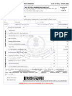 Indian Income Tax Return Acknowledgement: Acknowledgement Number:636722120090724 Date of Filing: 09-Jul-2024