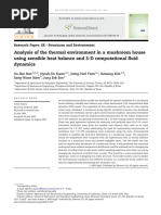 Analysis of The Thermal Environment in A Mushroom House Using Sensible Heat Balance and 3D CFD