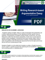 Research-Based Argumentative Essay