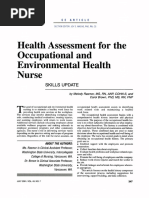 Wachs Et Al 2001 Health Assessment For The Occupational and Environmental Health Nurse Skills Update