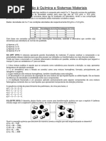 1 Exercicios Introducao A Quimica e Sistemas Materiais