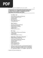 A Framework For Integrated Manufacturing and Product Service System