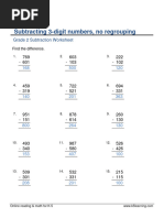 Subtracting 3-Digit Numbers, No Regrouping: Grade 2 Subtraction Worksheet