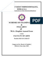 Of M.A. (: Scheme of Examination & Syllabus