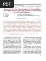 Hydration Features of Composite Systems Based On High Dispersed Silica and Sucrose in Different Media