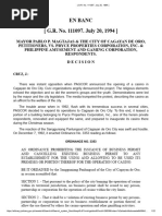 MAYOR MAGTAJAS AND THE CITY OF CAGAYAN DE ORO vs. PRYCE PROPERTIES CORP., IN.C AND PAGCOR, GR NO. 111097, JULY 20, 1994