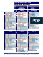 15 de Julio 2024 - Calendarización de Clases