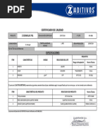 Certificado de Calidad Z-DESMOLAC