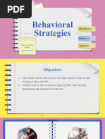 Behavioral Strategies