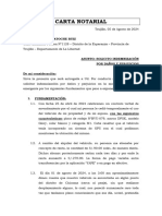 Carta Notarial Indemnizacion Por Daños y Perjuicios