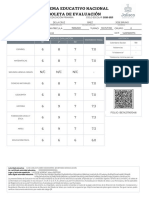 Sistema Educativo Nacional Boleta de Evaluación: Datos Del Alumno: Curp: Matrícula: Turno: Grupo: CCT