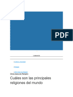 Cuáles Son Las Principales Religiones Del Mundo: Otros Tipos de Religión