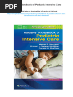 Rogers' Handbook of Pediatric Intensive Care. Fifth Edition. ISBN 1496347536, 978-1496347534