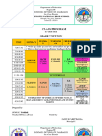 Class Program Modular Grade 7 - New