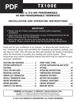 Thermostat Tx100e Manual en