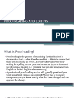 Proofreading and Editing