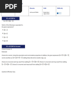 SAT Math Equivalent Expressions (Easy) Answers