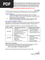 PHD Admission Test, Viva Voce - Notice For The Shortlisted Candidates