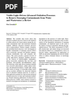 Visible Light-Driven Advanced Oxidation Processes To Remove Emerging Contaminants From Water and Wastewater: A Review