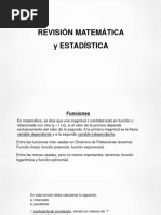 Revisión Matemática Y Estadística