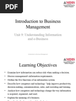 Unit 9 - Introduction To Business Management