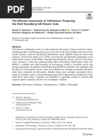 The Efficient Assessment of Self-Esteem Proposing The Brief Rosenberg Self-Esteem Scale