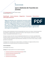 Transtorno de Tique e Síndrome de Tourette em Crianças e Adolescentes