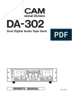 Tape Deck Tascam DA-302 Manual