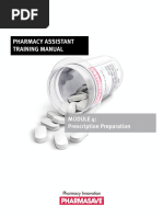 4 Pharmacy Assistant Training Manual - Module 4 Prescription Preparation