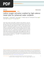 Lattice Oxygen Activation Enabled by High-Valence