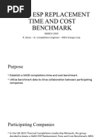 Sagd Esp Replacement Time and Cost Benchmark