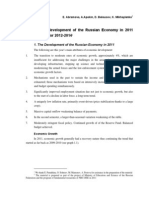 On The Development of The Russian Economy in 2011 and Forecast For 2012-2014