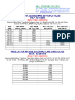 Advance Price List 2019 - 2020