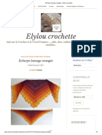 Echarpe Losange Orangée - Elylou Crochette