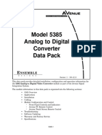 Ensemble Designs-Model 5385 Analog To Digital Converter Data Pack - 5385dpkR1.1 - SW220