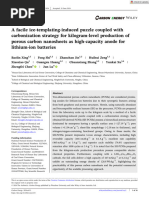 Carbon Energy - 2024 - Xing - A Facile Ice Templating Induced Puzzle Coupled With Carbonization Strategy For Kilogram Level