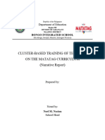 Narrative Report On MatATAG cURRICULUM