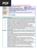 SESION DE APRENDIZAJE Actividad Tutoria Lo Puedo Lograr Aunque Sea Dificil