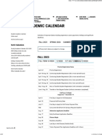 Student Academic Calendar SLCC