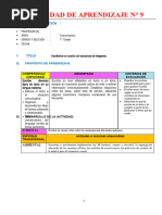 Sesión Escribimos Un Cuento Con Secuencia de Imágenes.