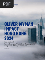 Oliver Wyman Impact - 2024 Hong Kong Case Competition Case Questions