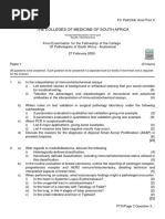 FC Path (SA) Anat Part II Past Papers - 2020 1st Semester 8 5 2021