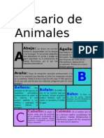 Glosario de Animales