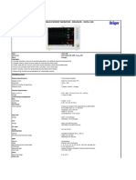 Spesifikasi Patient Monitor: Draeger - Vista 120: Type Parameter Merk Features