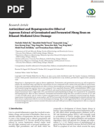 Antioxidant and Hepatoprotective E Ect of Aqueous Extract of Germinated and Fermented Mung Bean On Ethanol-Mediated Liver Damage