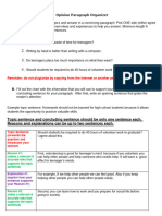 ESL D Persuasive Paragraph Organizer 23